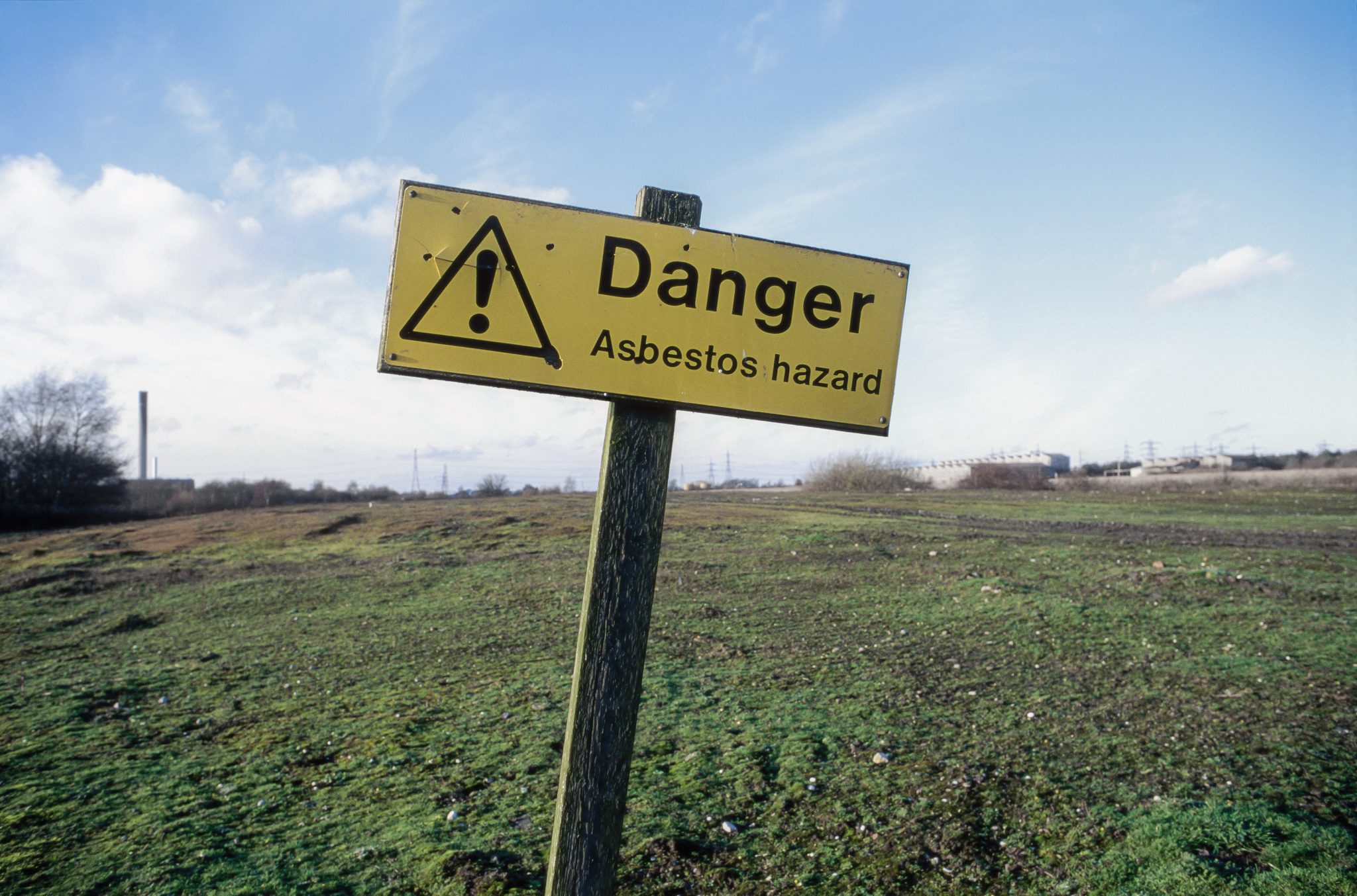 asbestos danger hazard sign